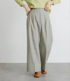 URBAN RESEARCH 杢ウールアシメタックワイドパンツ