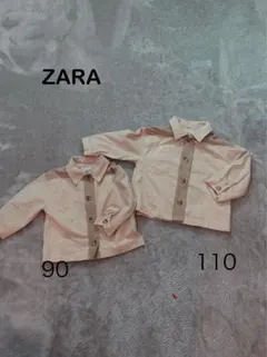 【姉妹兄弟お揃い服】ZARA シャツジャケット 90 110（表示96 110）