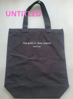 UNTITLED トートバッグ ブラック　マチありシンプルのサムネイル