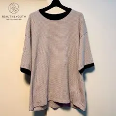 beauty&youth ボーダーリンガーTシャツ