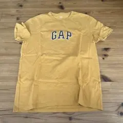 GAP ロゴ刺繍 クルーネック 半袖Tシャツ マスタードイエロー Sのサムネイル