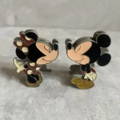 昭和レトロ　ミッキー＆ミニー ピンバッジセット