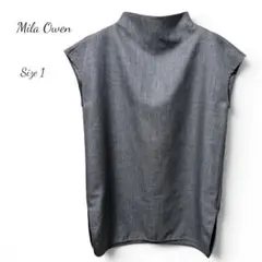 ⚠️値下げ中　ミラオーウェン　ノースリーブブラウス黒 Mila Owen ミラオーウェンアメスリストラップデザインブラウス