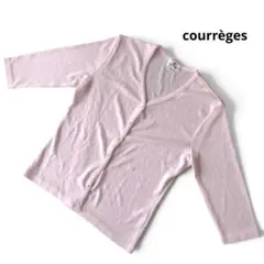 美品 courreges クレージュ カーディガン ピンク M 七分袖 Vネックのサムネイル
