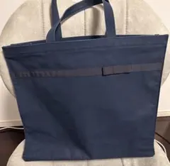 ファミリアお受験バックネイビーリボン付き