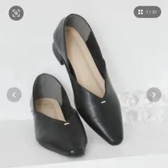 ROPE' PICNIC Vカットソフトパンプス 23.5cm ブラック