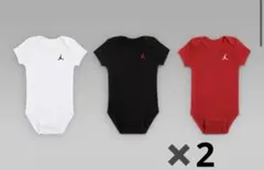 新品　Jordan Bodysuit 0-6M 3点セット✖️2