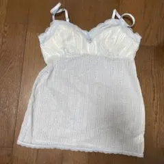 KIDBLUE水色と白のストライプキャミソール