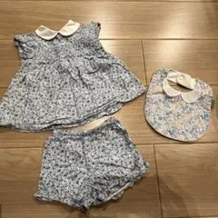 bebeベビー服セットアップ　￼afternoon teaスタイ　 80cmのサムネイル