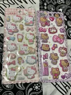 もちもち　マシュマロシール 日焼けキティハローキティ 立体シール