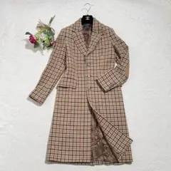 Yves Saint Laurent 千鳥格子 ロングコート ダブルブレスト - メルカリ