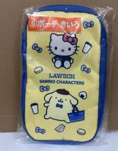 ポムポムプリン ローソン サンリオキャラクターズ 当りくじ ポーチ きいろ