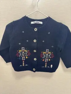 familiar カーディガン 80 ネイビー