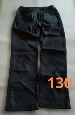 HUSHUSH デニム風 ストレッチ パンツ ウエストゴム 130