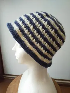 ハンドメイド クラッシャーハット クロシェハット バケットハット