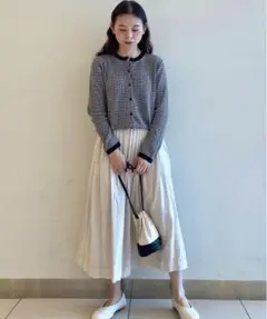 新品タグ付き Uniquo イネス リネンコットンギャザースカート ベージュ61