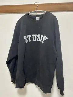 STUSSY ブラック スウェット S