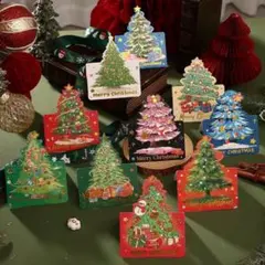 クリスマスツリー メッセージカード 50枚セット