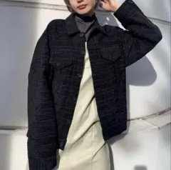 EMODA OVER SIZE TWEED BZ(黒)のサムネイル