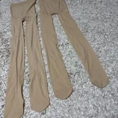 ベージュ ハイウエスト ストッキング　二足組　フェイクストッキング