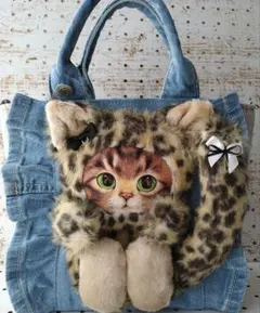 コヤンイサムチョン　リトルサンダー　デニムリメイクトートバッグ　フリル