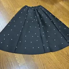 ボンディングパールフレアスカート⭐︎ブラックのサムネイル