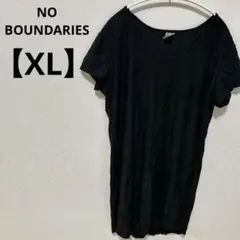 NO BOUNDARIES 【XL】大きいサイズ　黒 半袖Tシャツ