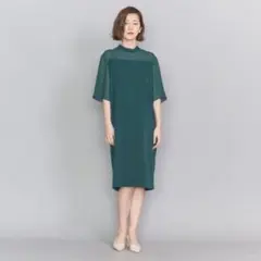 BEAUTY&YOUTH パーティードレス　スタンドカラー　半袖