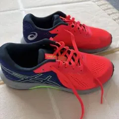 ASICS キッズ スニーカー レッド/ネイビー