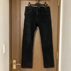 ユニクロブラックスリムフィットデニムパンツ　ウエスト74から80 股下74cm