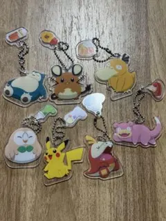 韓国 カラビナ ポケモンタウン アクリルキーリング キーホルダー