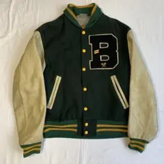 vintage USA製　golden bear 袖レザー　切り替え　スタジャンのサムネイル