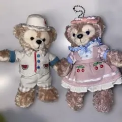 【ディズニー】ダッフィー＆シェリーメイ ぬいぐるみ キーホルダー