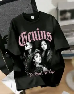 【️SHEIN】 プリントTシャツ ブラック