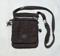 キプリング ダークブラウン ミニショルダーバッグ