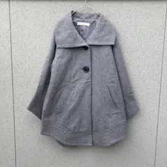 2939【CHICO】M♡グレーコート デザインコート ビッグカラー