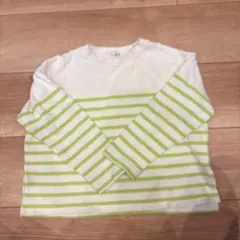 140〜150 ローリーズファーム　USAボーダーロングスリーブ グリーンロンt