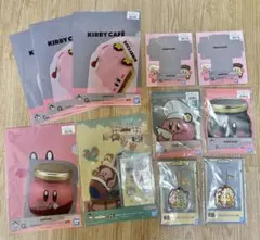 一番くじ　星のカービィ　KIRBY CAFE 他 ラバーチャーム　クリアファイル