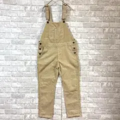 ワークス オーバーオール コーデュロイ 美品 L ベージュ カジュアル ふるじょ