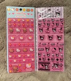 ハローキティ　クロミ　タイルシール　シール　2枚セット