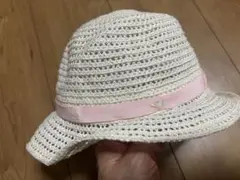 familiar 麦わら帽子 51cm ホワイト