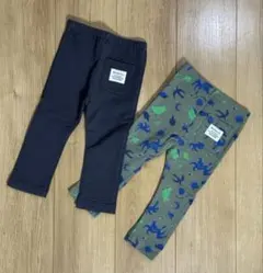 BEAMS mini 恐竜柄&無地パンツ2点セットのサムネイル