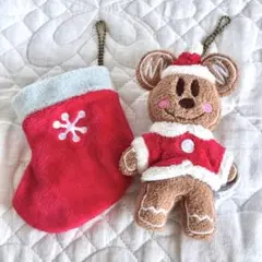 東京ディズニーリゾート クリスマス ジンジャーブレッドミッキー ぬいぐるみバッジ