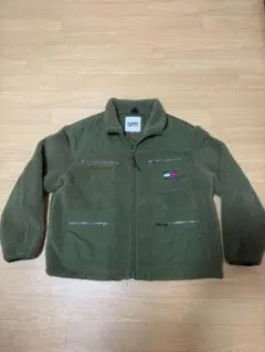TOMMY JEANS フリースジャケット M オリーブグリーン