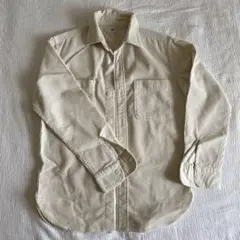 コーデュロイワークシャツ オフホワイト　UNIQLO