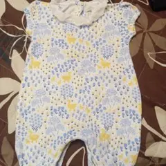 ジョジョママンべべ　花柄　ロンパース　 70cm