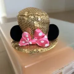 ディズニー ミニー ヘアクリップ ゴールド スパンコールのサムネイル