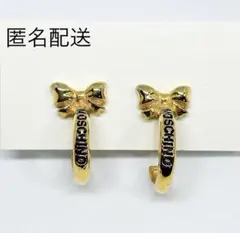 Moschino モスキーノ　リボン フープ　ゴールド イヤリングのサムネイル