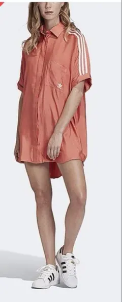 激安アディダス サテンシャツワンピース & ショートパンツ セット