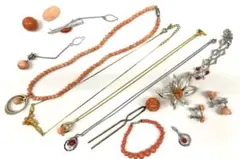 本珊瑚　赤珊瑚　ピンク珊瑚　コーラル珊瑚　16点セット